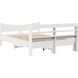 vidaXL Okvir kreveta s uzglavljem bijeli 160 x 200 cm masivna borovina | shoptok.hr