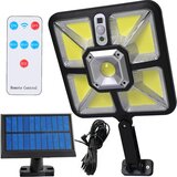  Solarna ulična 235 cob led cestovna svjetiljka sa pir senzorom crna + daljinski | shoptok.hr