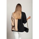 Fenzy Široka Majica S Geometrijskim Uzorkom, Crno-Krem | shoptok.hr