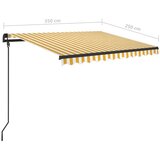  Automatska tenda na uvlačenje 3 5 x 2 5 m žuto-bijela | shoptok.hr