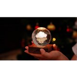 Gingko Tamno smeđa LED stolna lampa od punog oraha s mogućnosti zatamnjivanja sa staklenim sjenilom (visina 12 cm) Amber – | shoptok.hr
