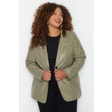 Trendyol Curve Plus Size Jacket - Khaki - Regular fit
