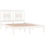  Okvir za krevet od masivne borovine bijeli 140 x 190 cm | shoptok.hr