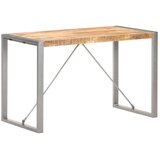  Blagovaonski stol od grubog masivnog drva manga 120x60x75 cm - Siva 120 x 60 x 75 cm 1 Grubo masivno drvo manga | shoptok.hr