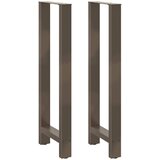  Noge za barski stol Prirodni čelik 2 kom 50 x (110-111) cm Čelik | shoptok.hr