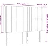  Uzglavlje crno 147x16x118/128 cm baršunasto | shoptok.hr