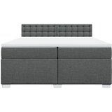  Krevet s oprugama i madracem tamnosivi 200 x 200 cm od tkanine | shoptok.hr