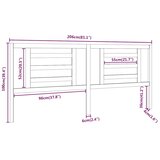  Uzglavlje za krevet bijelo 206 x 4 x 100 cm od masivne borovine | shoptok.hr