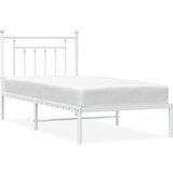  Metalni okvir za krevet s uzglavljem bijeli 90x200 cm | Eponuda.ba