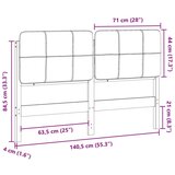  Tapecirani uzglavlje s uzglavljem Bijela i svijetlo siva 135 cm | shoptok.hr