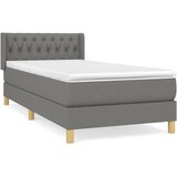  S oprugama i madracem tamnosivi 100 x 200 cm od tkanine | shoptok.hr