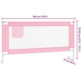  Sigurnosna ograda za dječji krevet ružičasta 180x25 cm tkanina | shoptok.hr