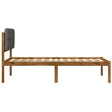  Krevetni okvir s tapiciranim uzglavljem Prirodna i svjetlosiva - Prirodna i svjetlosiva 90 x 200 cm | shoptok.hr