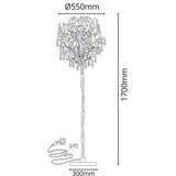  kristalna podna lampa 5xG9/40W/230V zlatna | Eponuda.com
