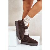 Boto Women's Suede Snow Boots On Platform Brown Nereviana | Eponuda.ba