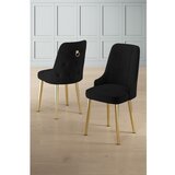 Hanah home Newa set stolica, 46x94x46 cm, 6 dijelova, Crna i srebrna boja | Eponuda.ba