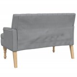  Klupa s jastucima svjetlosiva 113 x 64,5 x 75,5 cm od tkanine | shoptok.hr