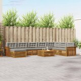  Set vanjskih sofa 9 kom. Prirodna i svijetlo siva | shoptok.hr