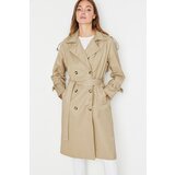 Trendyol Trench coat sa zatvaračem u bež boji Dugačka vodootporna funkcija krem | ružičasta | ePonuda.com
