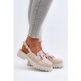 S. BARSKI Women's Flat Heeled Sandals with Beige Ornament D&A | Shoptok.si