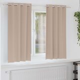  Zavjese za blackout s prstenovima 2 pcs Sivo-smeđa 175 x 140 cm | shoptok.hr