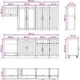  Kuhinjska jedinica LUCCA 8 kom. Hrast artisan Konstruirano drvo | shoptok.hr