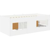  visoka postelja z omaro, 90×190 cm, inženirski les, bela, 3423422 | Shoptok.si