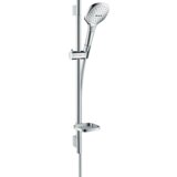 Hansgrohe Raindance Select E 120 Chrome tuš set: ručni tuš sa 3 mlaza, Isiflex 1600 crevo za tuš i usponska šipka sa kliznim držačem i policom 26620000 | ePonuda.com