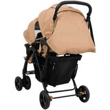 vidaXL Otroški voziček za dvojčke taupe jeklo | Shoptok.si