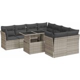  9-dijelni set vrtnih sofa od poliratana s jastucima svjetlosivi | shoptok.hr