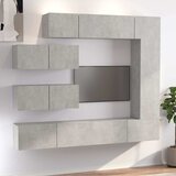  7-dijelni set TV ormarića siva boja betona konstruirano drvo | shoptok.hr