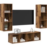  Set TV stalka s policom Zidne s pohranom 3 pcs Staro drvo 37 x 37 x 142.5 cm | shoptok.hr