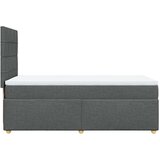 vidaXL Box spring postelja z vzmetnico temno siva 100x200 cm blago | Shoptok.si