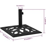  Stalak za suncobran crni 47 x 47 x 33 cm od lijevanog željeza | shoptok.hr