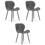 Mango stolica - siva eko koža / crne noge x 3 | shoptok.hr
