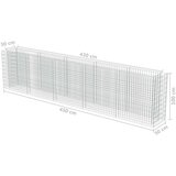  Gabionska sadilica od pocinčanog čelika 450 x 50 x 100 cm | shoptok.hr