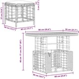  Vrtni set za objed s jastukom 3 pcs Prirodna i Bijela | shoptok.hr