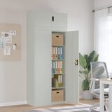 Ormarić za spise svjetlosivi 90 x 40 x 220 cm čelični | shoptok.hr