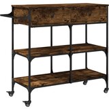 Furnova Kuhinjski voziček dimljen hrast 105x42x95 cm inženirski les, (21951277) | Shoptok.si