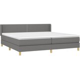  s oprugama i madracem tamnosivi 200 x 200 cm od tkanine | shoptok.hr