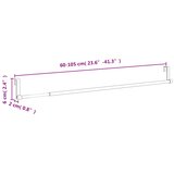  Karniše 2 kom bijelo-srebrne 60-105 cm aluminijske | shoptok.hr