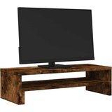 vidaXL Stojalo za monitor dimljeni hrast 54x22x15 cm inženirski les | Shoptok.si