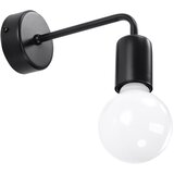 Nice Lamps Črna stenska svetilka Sollux Donato Cene