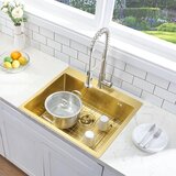 Rea Jekleno pomivalno korito Leo 50 BRUSH GOLD | Shoptok.si