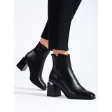 W. POTOCKI Elegant black ankle boots with heels Potocki Cene'.'