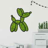 Wallity zidna dekoracija moss - balloon dog, 43 x 44 cm, zelena | ePonuda.com