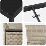  Vrtni set za objed 5 kom. Svijetlo siva poliratan | shoptok.hr