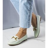 Gemre Green loafers with gold ornament Regina | Shoptok.si