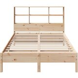 vidaXL Krevet s regalom za knjige bez madraca 160x200 cm od borovine | shoptok.hr