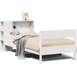  Krevet s regalom za knjige bez madraca bijeli 75x190cm borovina | shoptok.hr
